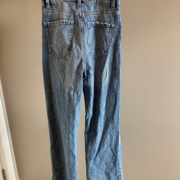 Garage Wide Leg Ripped Medium Wash Jeans Size 01/25 - Picture 3 of 6